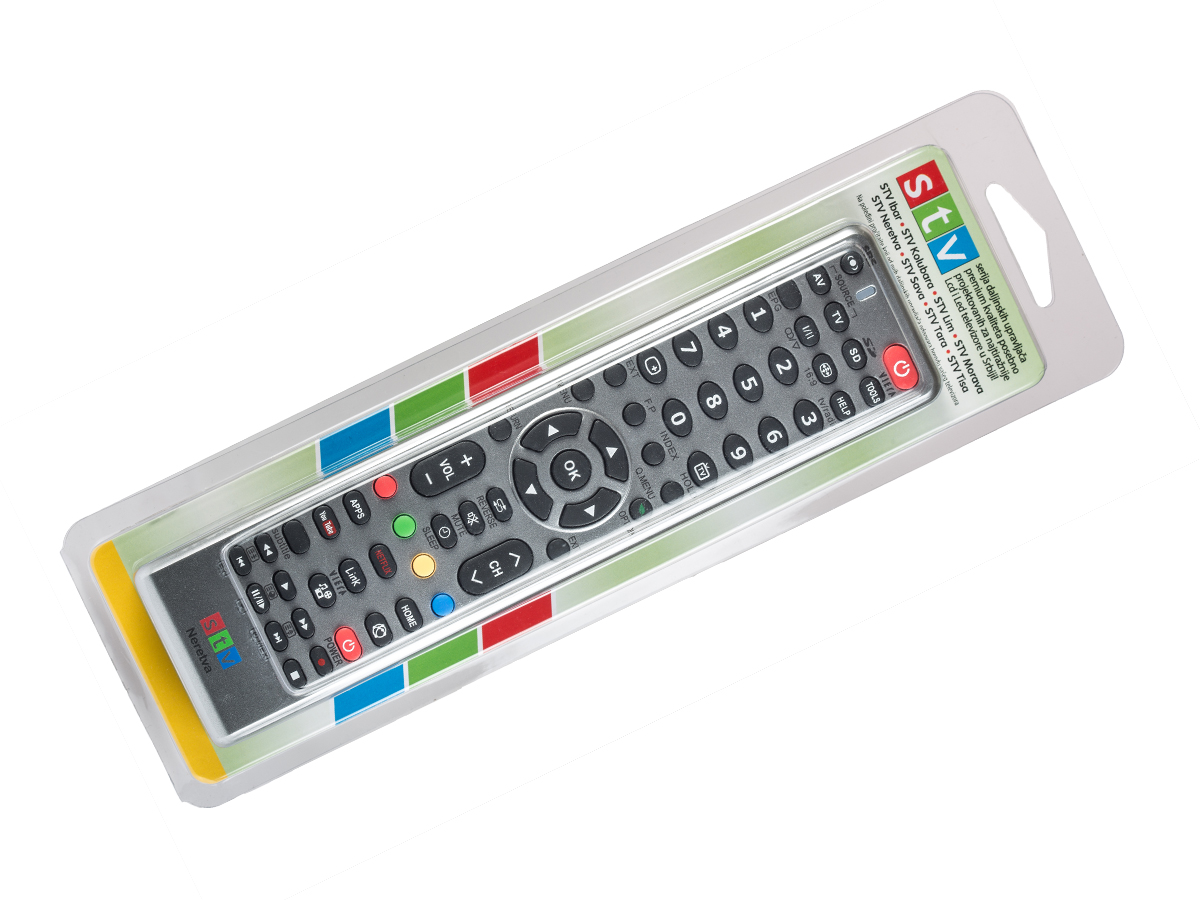 Stv Neretva Daljinski upravljač za PANASONIC JVC TOSHIBA televizore Sivi