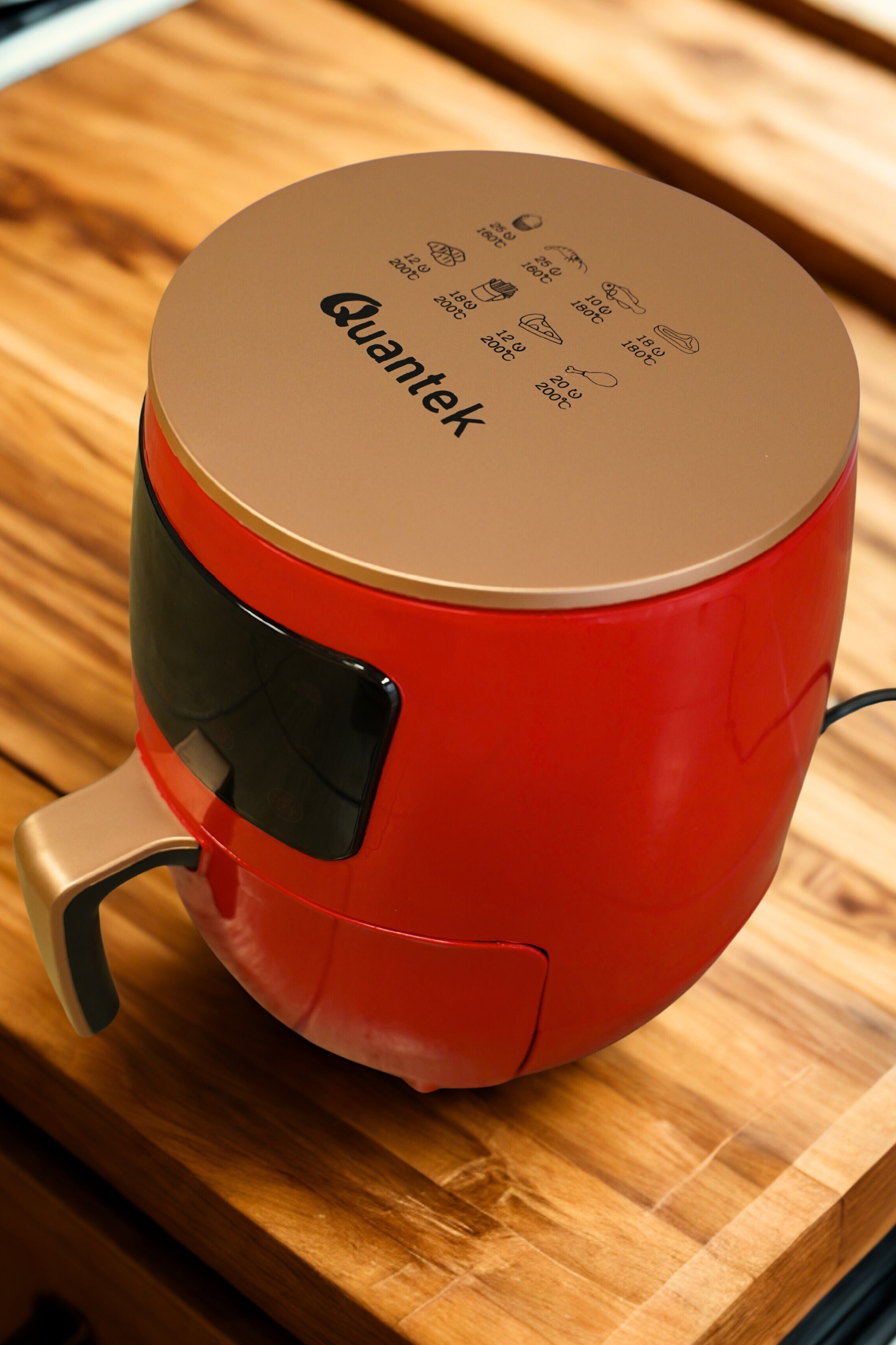 Quantek Q1301RD Air fryer sa tajmerom LCD 6L 1600W, Crvena