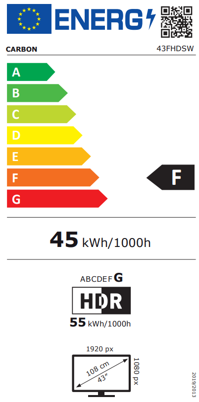 Carbon 43FHDSW Televizor sa magičnim daljinskim 43'' FHD Smart WebOS Crni