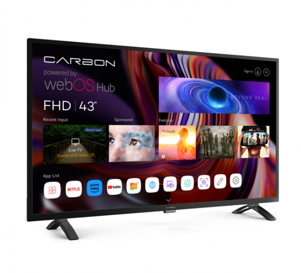 Carbon 43FHDSW Televizor sa magičnim daljinskim 43'' FHD Smart WebOS Crni
