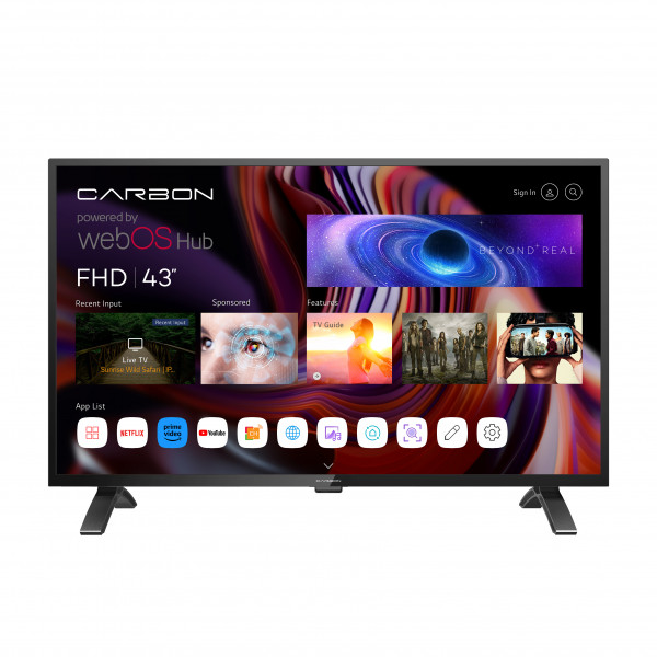 Carbon 43FHDSW Televizor sa magičnim daljinskim 43'' FHD Smart WebOS Crni