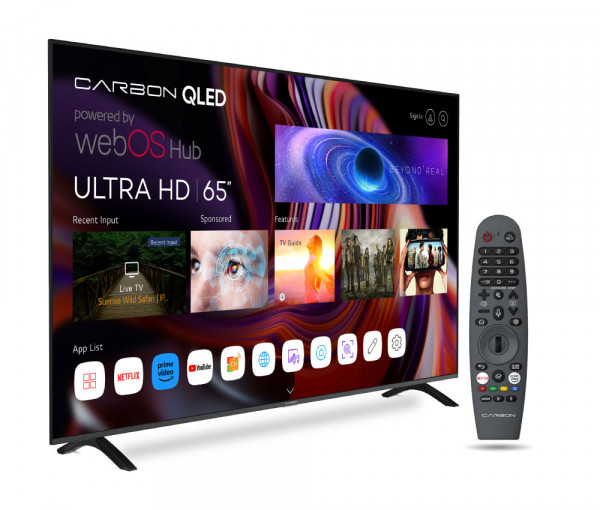 Carbon 65QLED4KSW Televizor sa magičnim daljinskim 65" Smart TV 4K QLED ULTRA HD, Crni