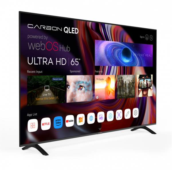 Carbon 65QLED4KSW Televizor sa magičnim daljinskim 65" Smart TV 4K QLED ULTRA HD, Crni