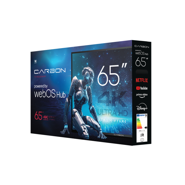 Carbon 65QLED4KSW Televizor sa magičnim daljinskim 65" Smart TV 4K QLED ULTRA HD, Crni