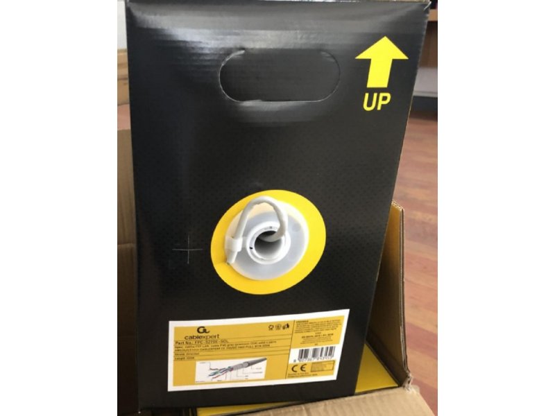 Gembird FPC-5270E-SOL FTP kabl cat5E Indoor solid 24AWG 0,51mm premium CCA 305m, Crni