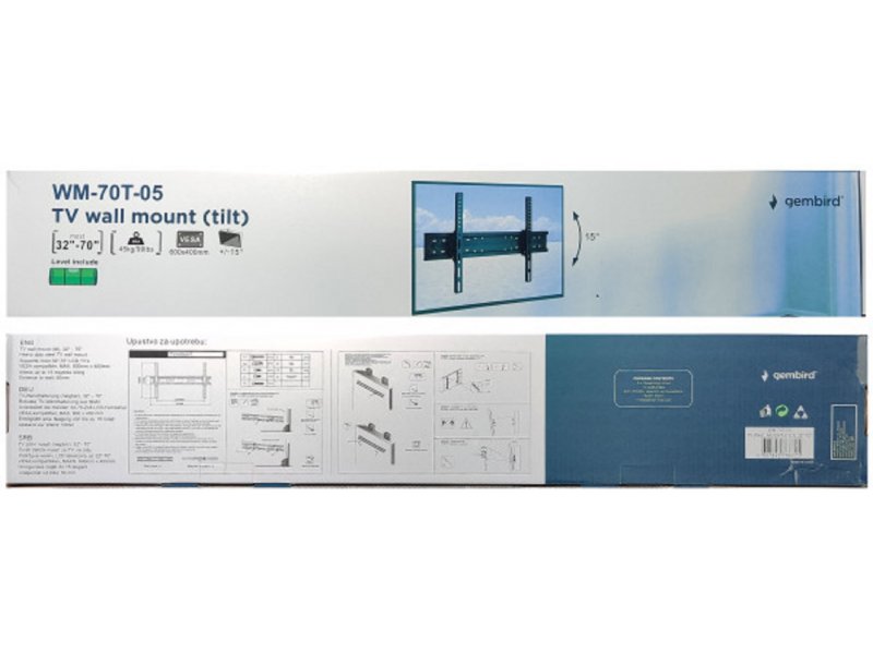 Gembird WM-70T-05 Nosač za TV Tilt 32"-70" 614, Crni