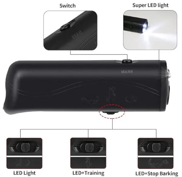 Gembird SMART-DOG-FLASHLIGHT-AGG-01 Ultrazvučni dreser za pse sa lampom