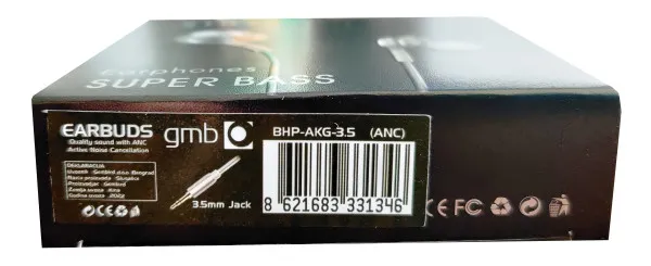 Gembird BHP-AKG-3.5 Slušalice za telefon sa mikrofonom 3,5mm ANC, Crne
