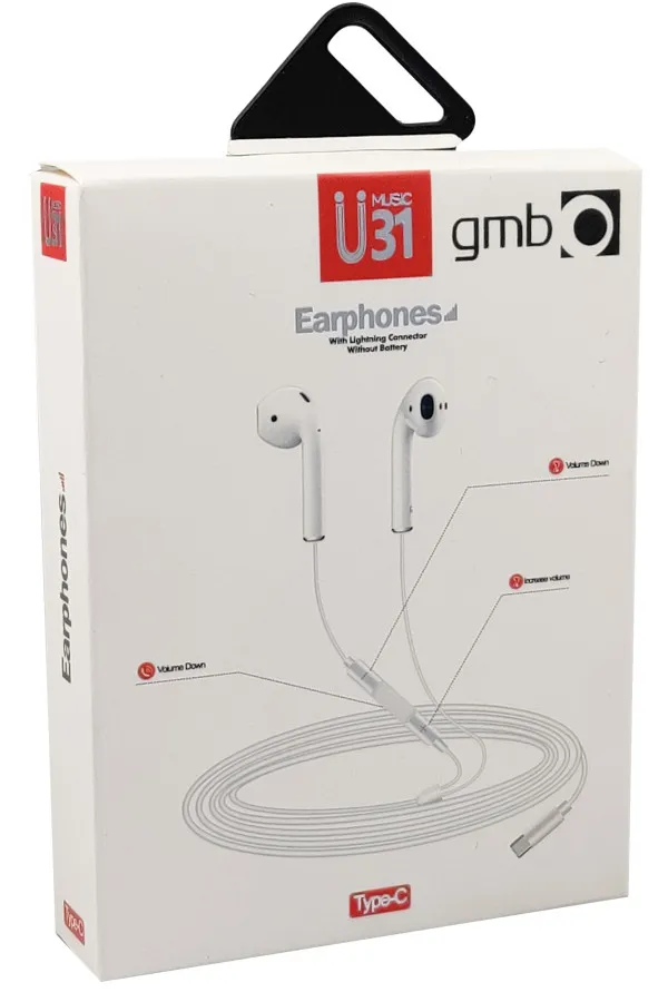 Gembird BHP-U31 Slušalice za telefon sa mikrofonom Type-C ANC, Bele