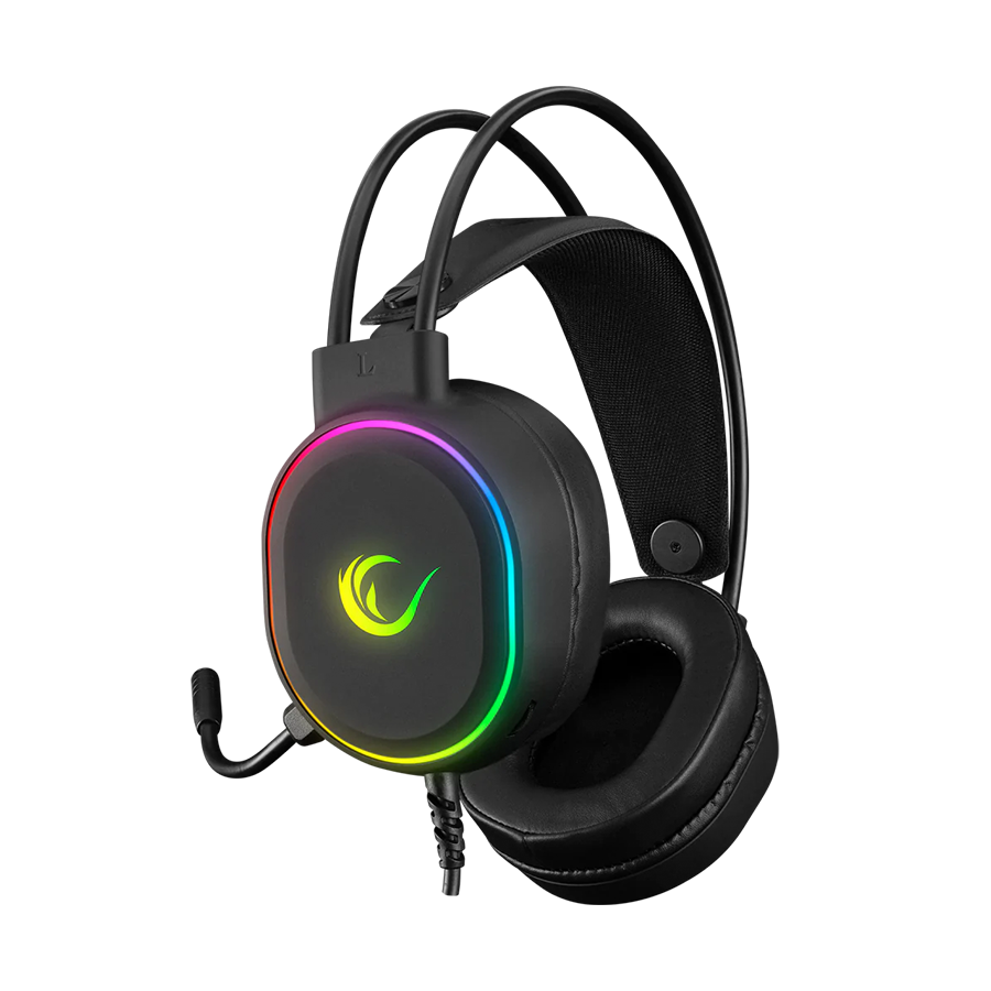 Rampage Rogue geјmerske slušalice sa mikrofonom USB RGB LED, Crne