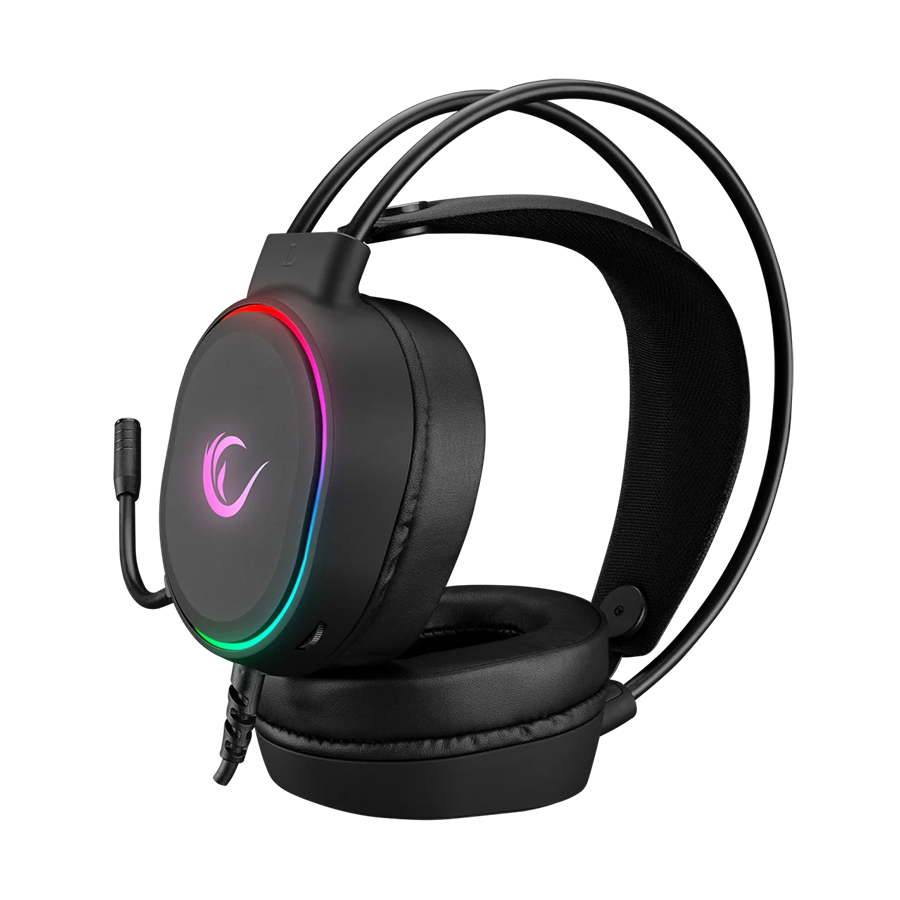 Rampage Rogue geјmerske slušalice sa mikrofonom USB RGB LED, Crne