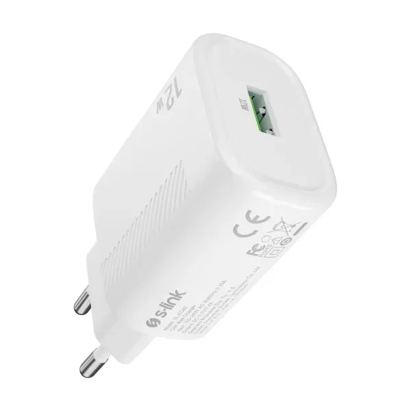 S-Link SL-EC40 Strujni Adapter 5V 12W 2400mA, Beli