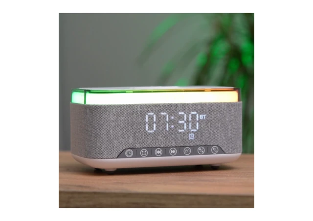 Mikado MD-W8 Zvučnik Lampa Alarm Wireless Punjač 1200mah 10W, Sivi