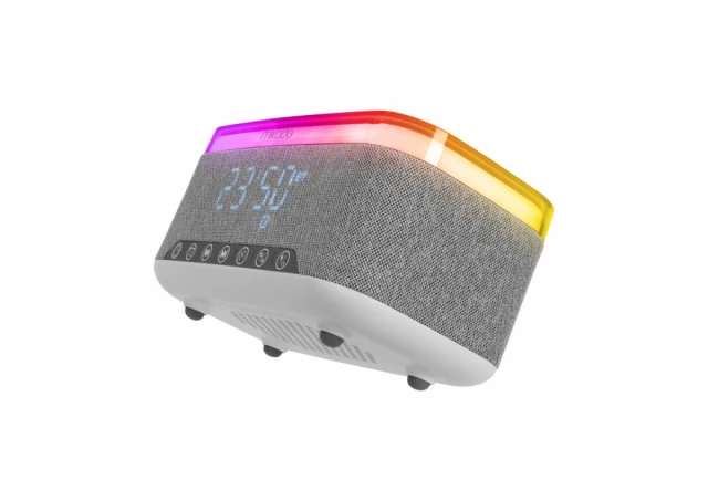 Mikado MD-W8 Zvučnik Lampa Alarm Wireless Punjač 1200mah 10W, Sivi