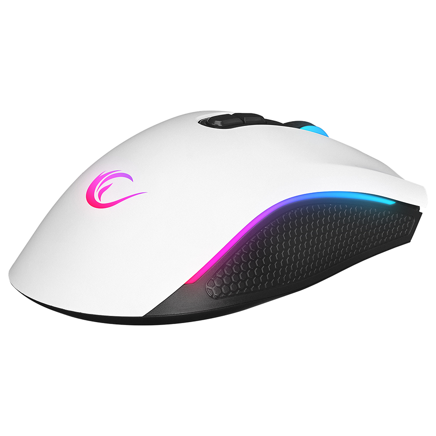 Rampage SMX-R44 V2 Macrol geјmerski miš 12800 DPI RGB LED, Beli