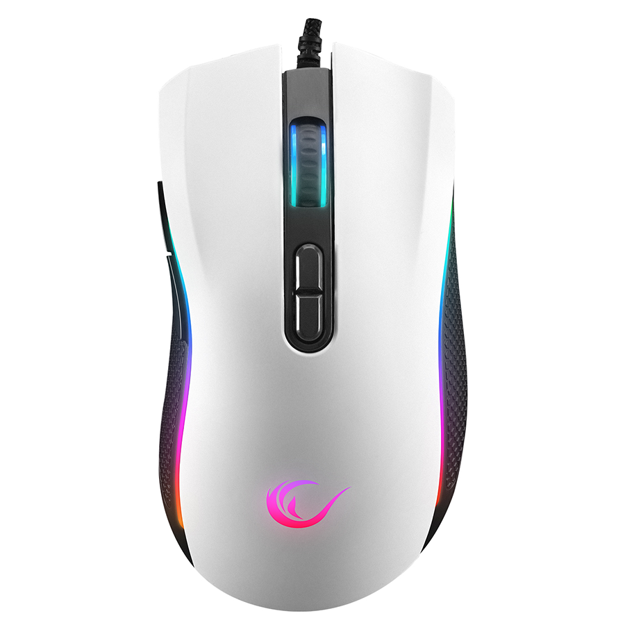 Rampage SMX-R44 V2 Macrol geјmerski miš 12800 DPI RGB LED, Beli