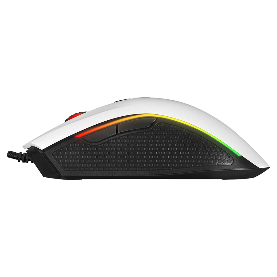 Rampage SMX-R44 V2 Macrol geјmerski miš 12800 DPI RGB LED, Beli