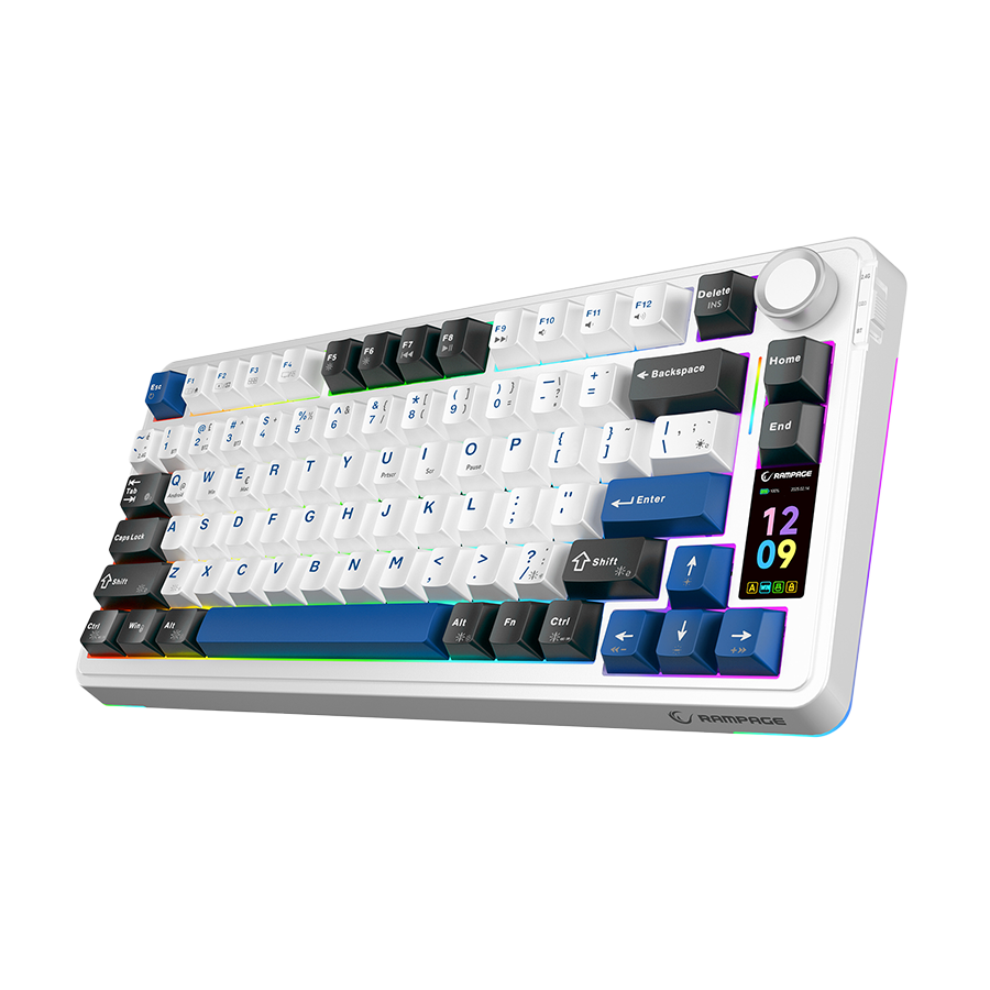 Rampage Quell Pro Gejming tastatura Mehanička Wireless RGB, Bela