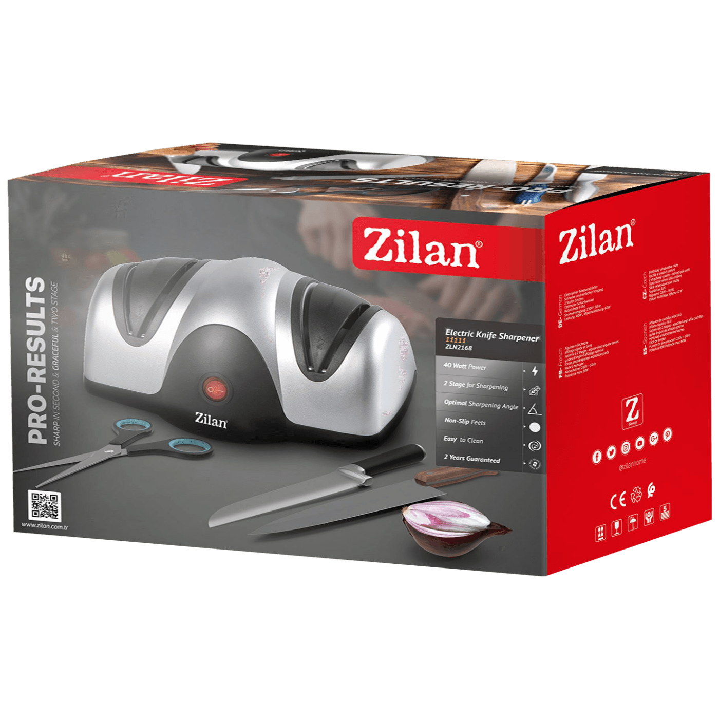 Zilan ZLN2168 Električni oštrač noževa 40W, Sivi