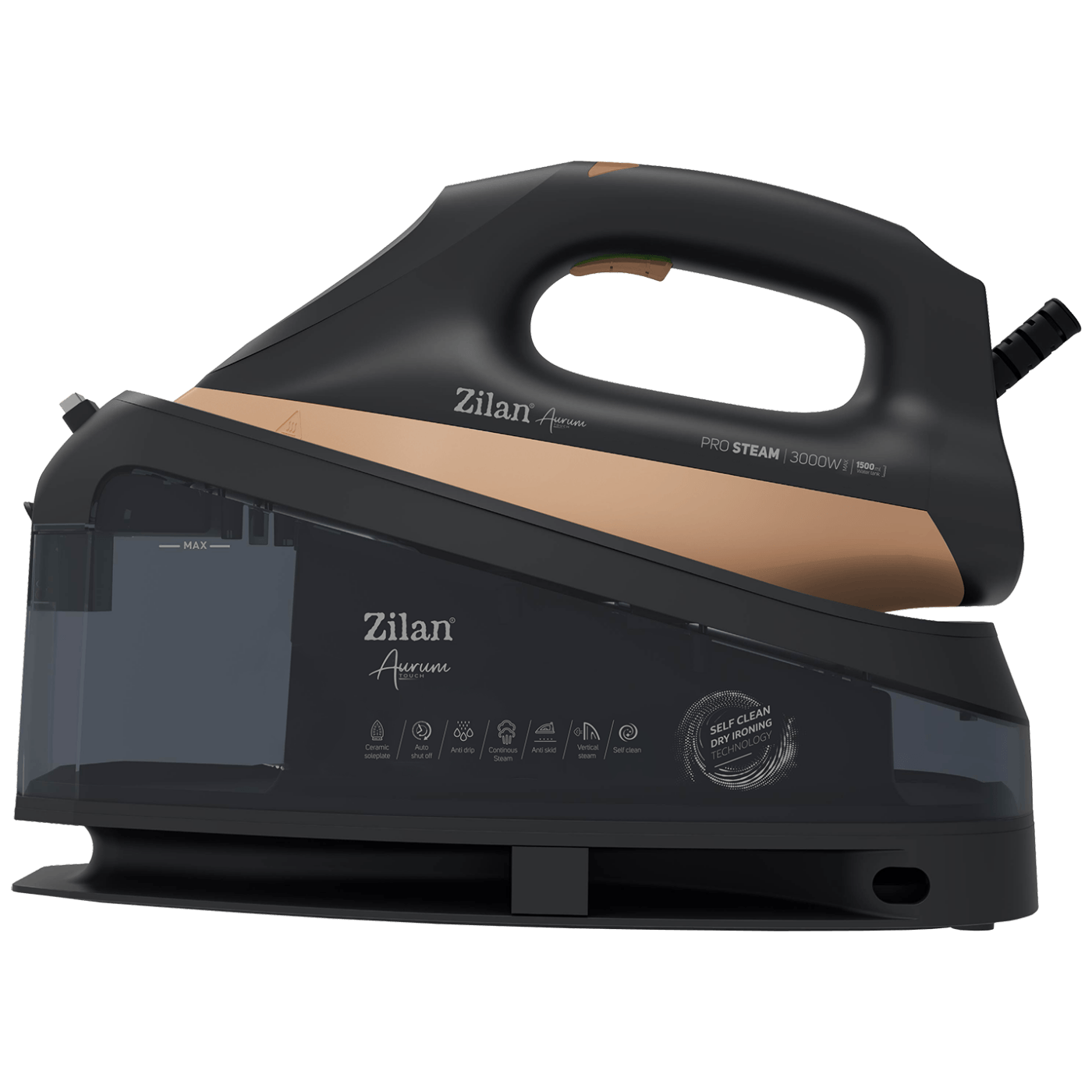 Zilan Aurum Touch Parna stanica 3000W, Crna