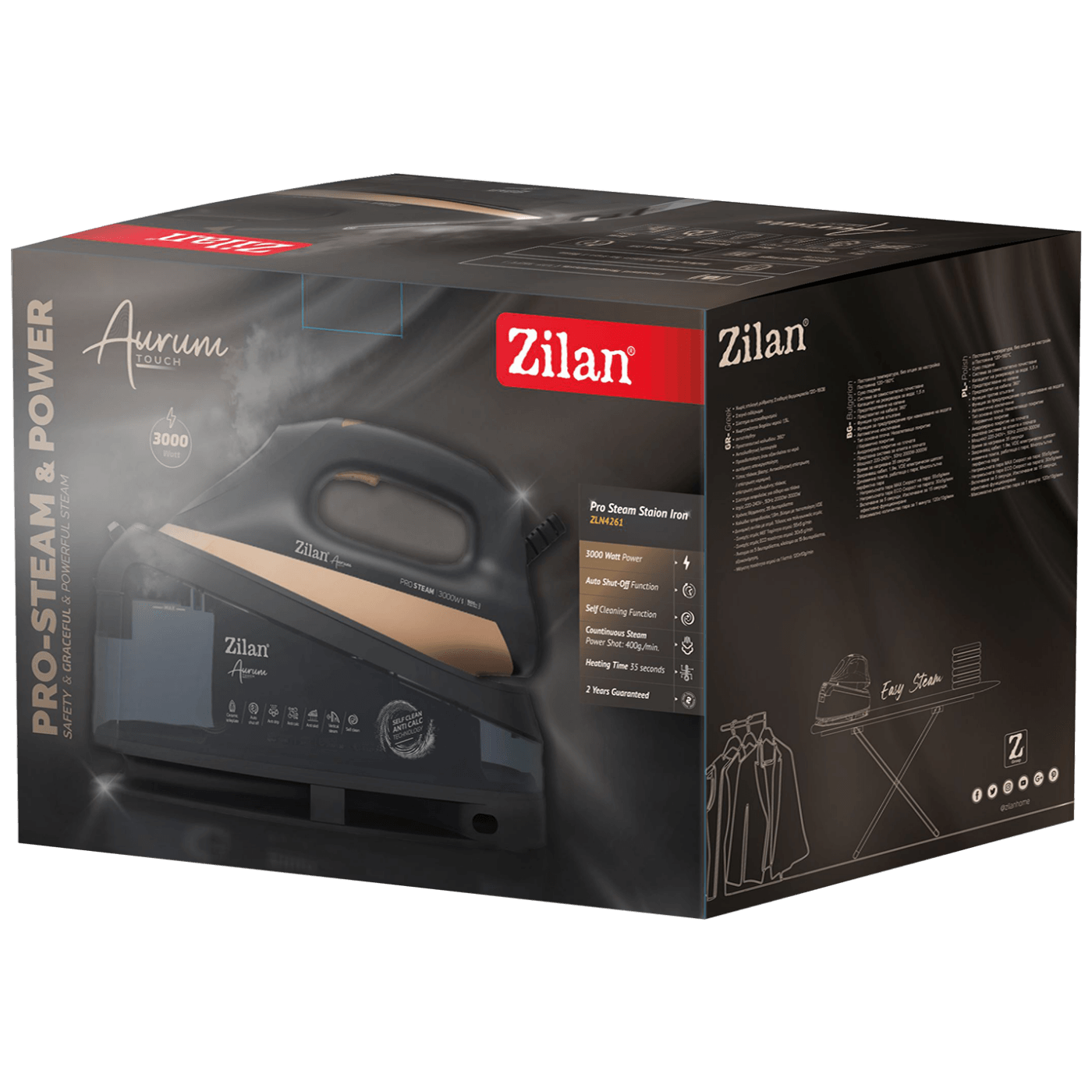 Zilan Aurum Touch Parna stanica 3000W, Crna