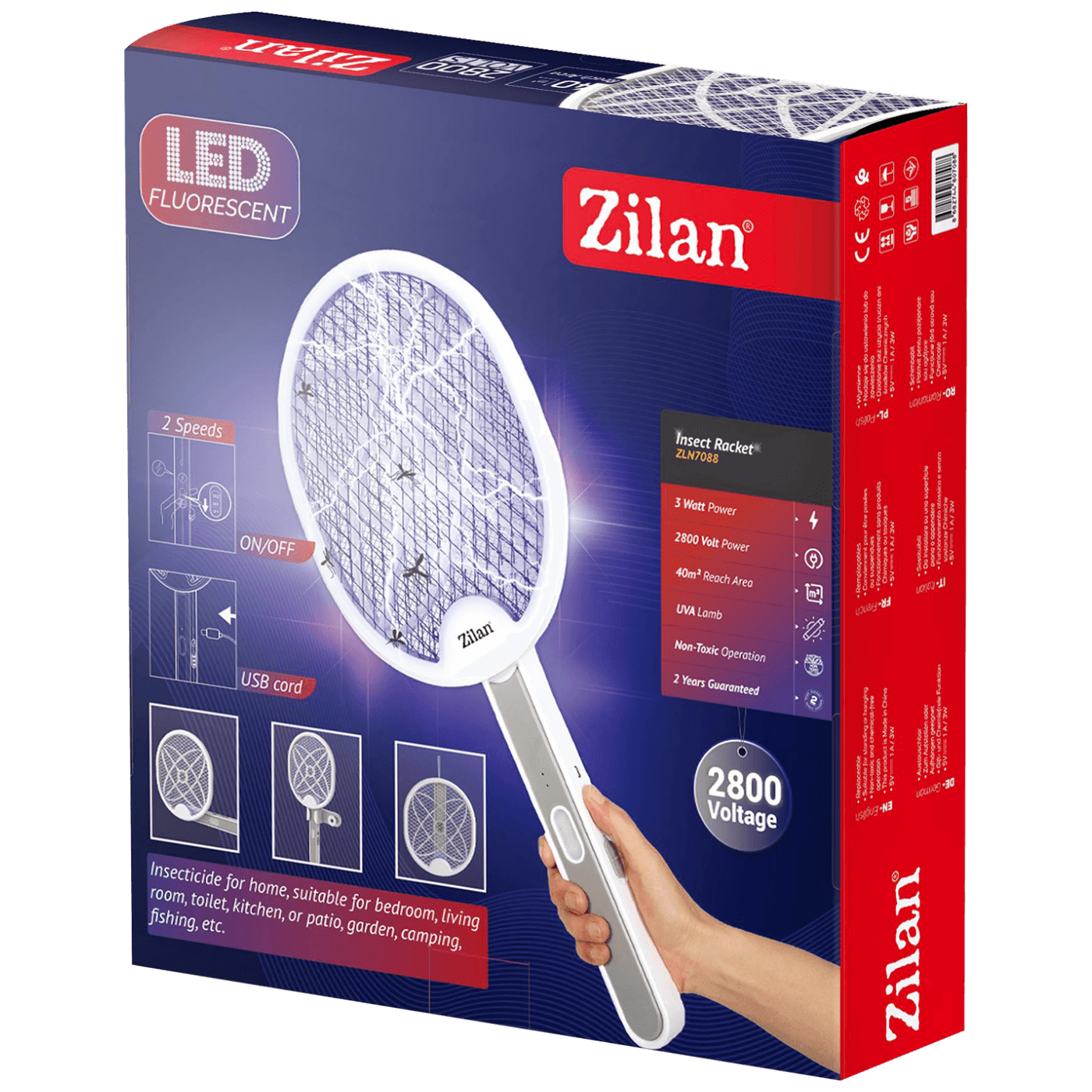 Zilan Električna LED lampa za insekte 3W, Bela