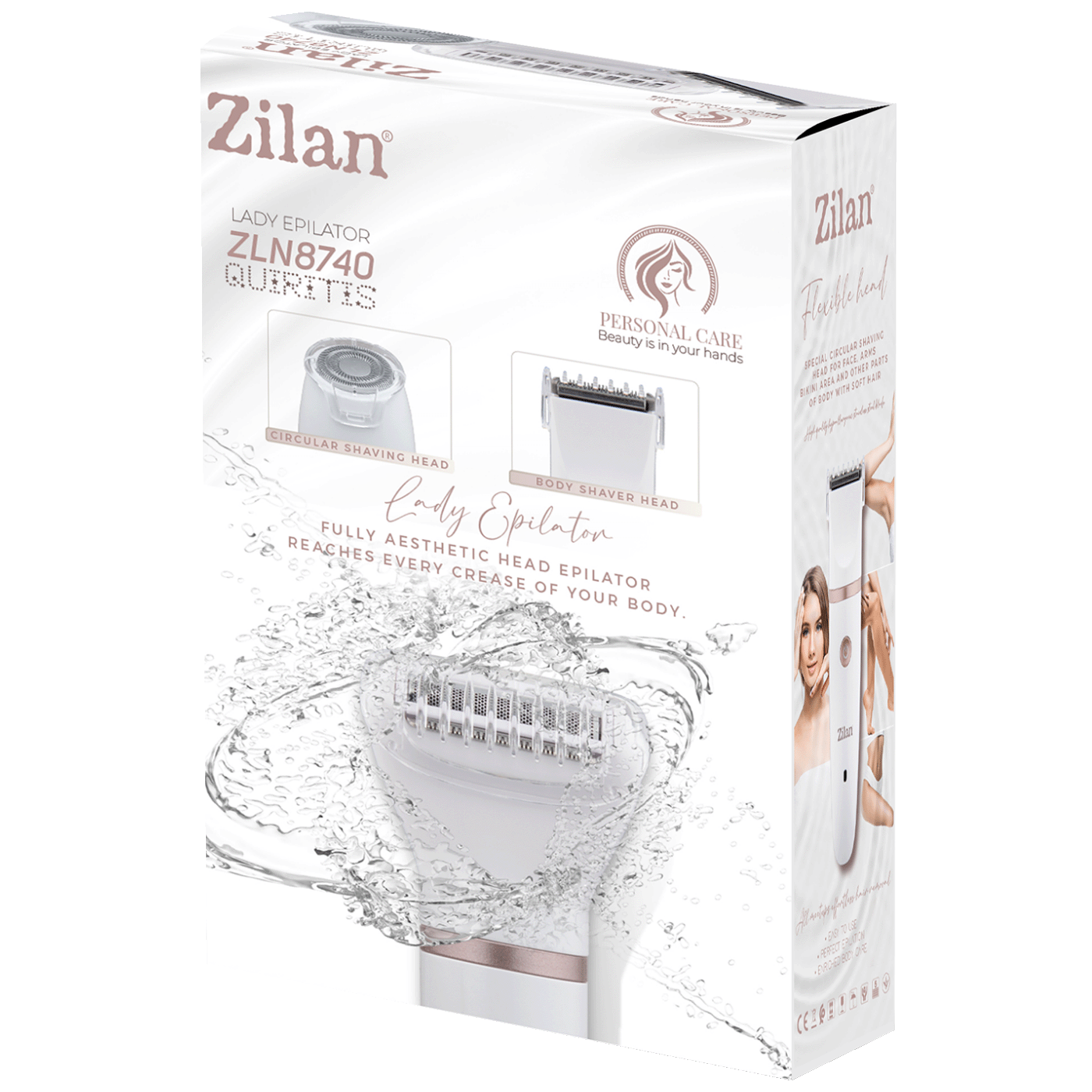 Zilan ZLN8740 Quiritis Epilator 3u1 IPx7, Beli