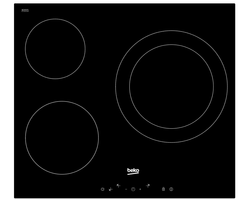 Встраиваемая плита Beko HIC63401T ширина 60cm/сенсорные команды/керамическая