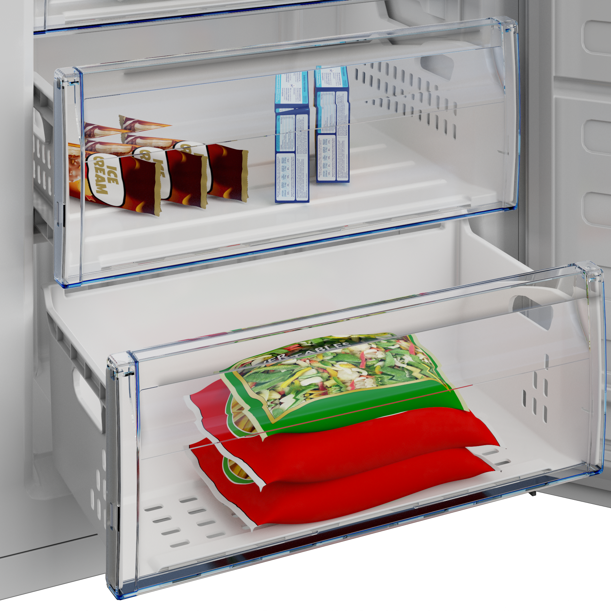 Beko Vertikalni zamrzivač RFSA240M41WN, 215l, 6 Fioka, Statički, Beli