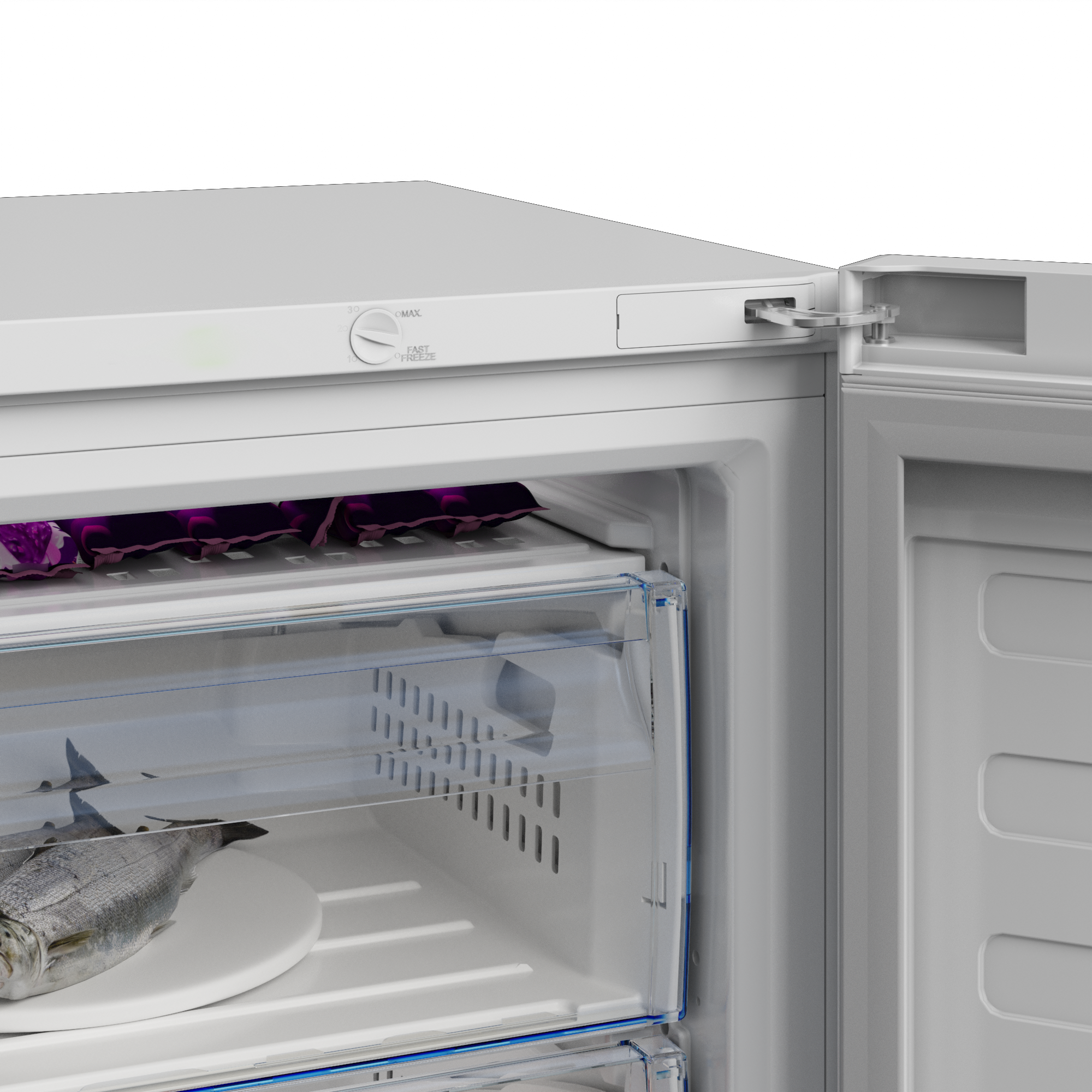 Beko Vertikalni zamrzivač RFSA240M41WN, 215l, 6 Fioka, Statički, Beli