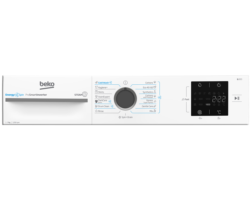 Beko BM3WFSU37213WA Mašina za pranje veša ProSmart inverter 7kg, Bela