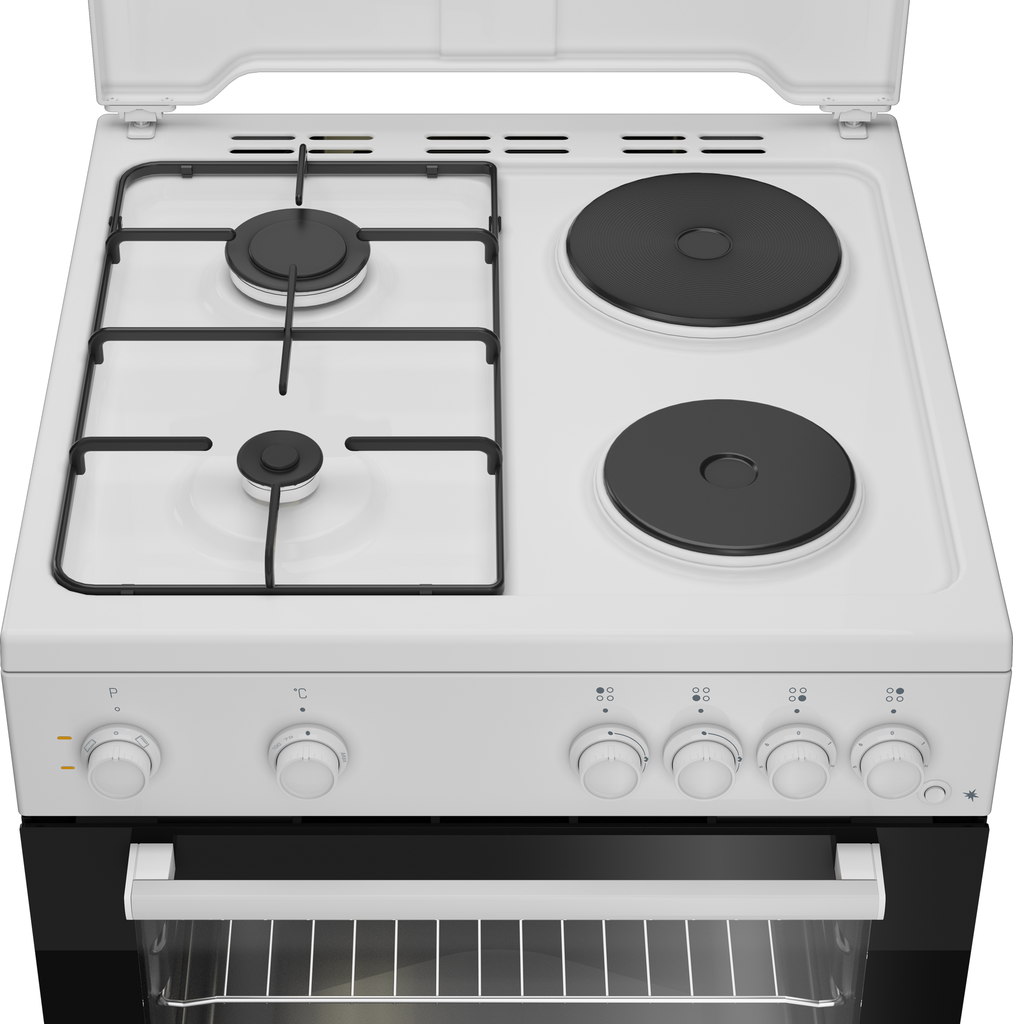 Beko FBS64010WD Kombinovani šporet 2 ringle 2 gorionika 75l, Beli