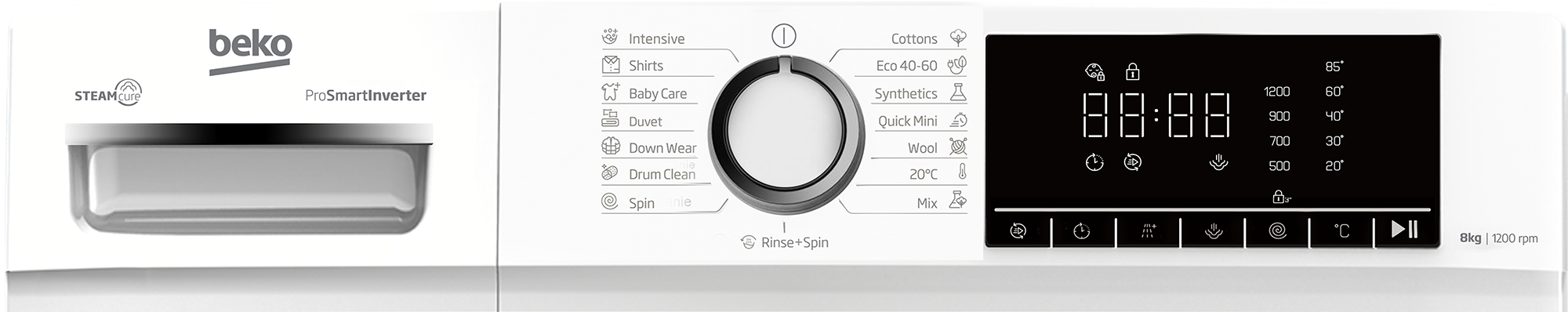 Beko B1WFM2821WEE Mašina za pranje veša 8kg 1200rpm, Bela