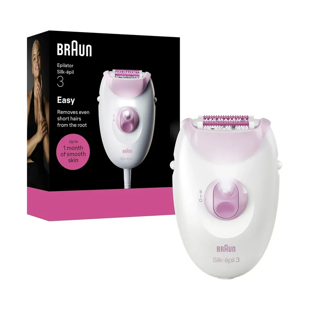 Braun SE3-000 Epilator Silk-epil 3 Roze-beli
