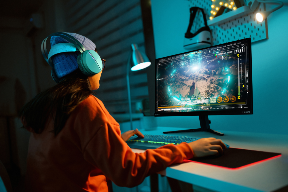 Philips Evnia 27M2N3500NL/00 Gaming monitor 27" VA 2560x1440 180Hz, Tamnosivi