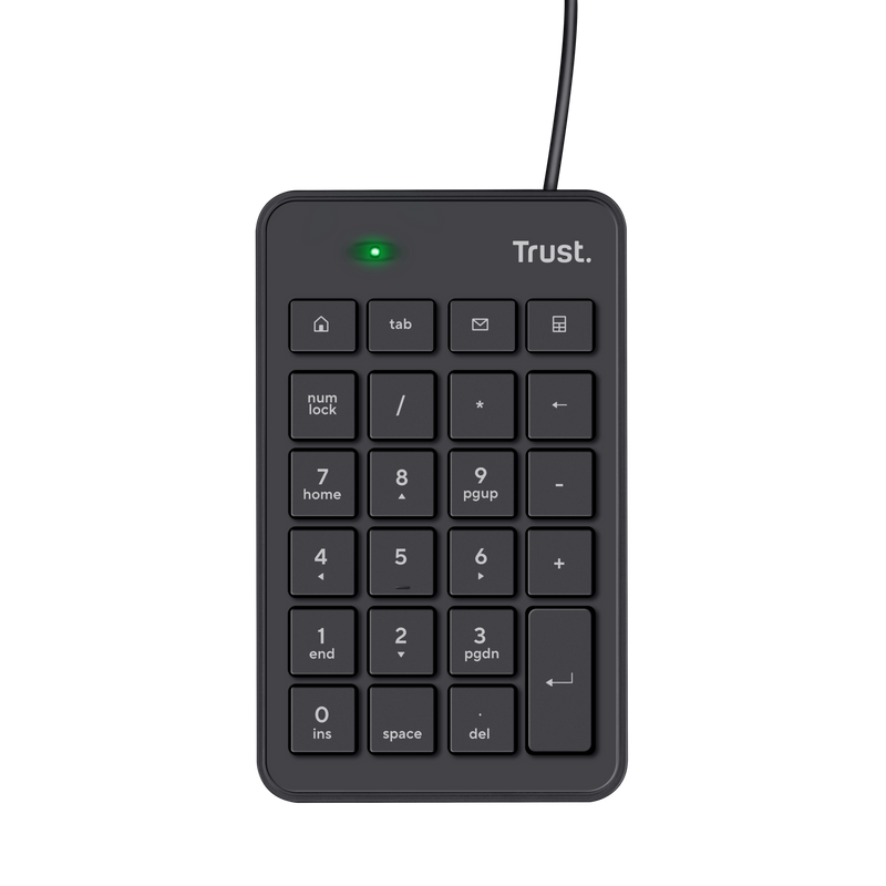 Trust XALAS USB Numerička tastatura USB, Crna