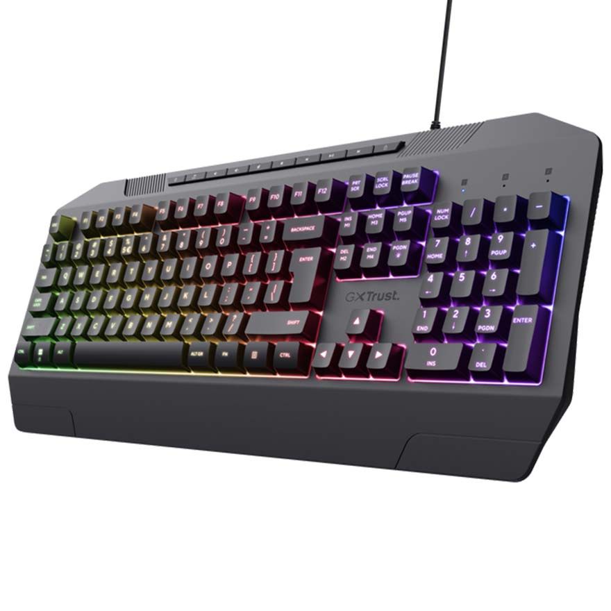 Trust GXT836 EVOCX Gaming tastatura QWERTY RGB, Crna