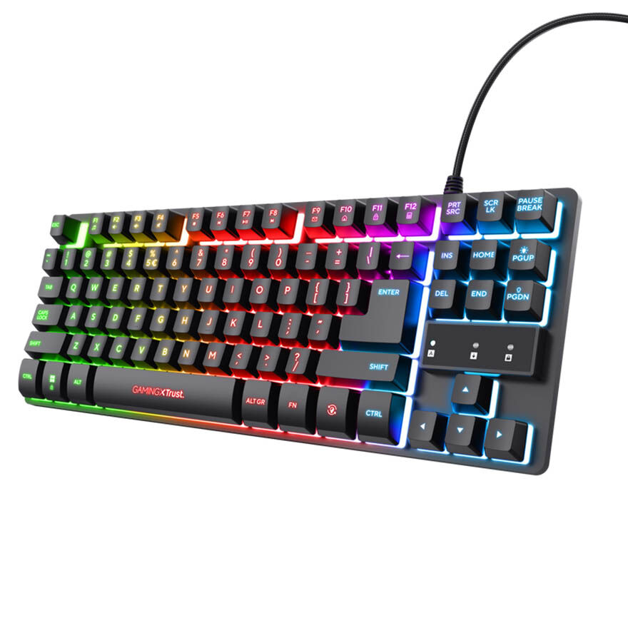 Trust GXT833 Thado Tenkeyless Gaming tastatura US RGB, Crna
