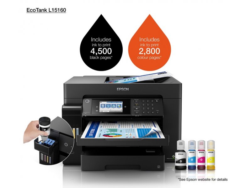 Epson L15160 EcoTank ITS Inkjet štampač A3+ Crni