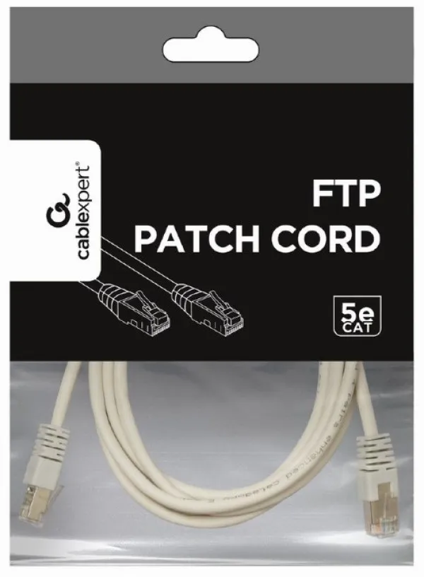 Gembird PP22-1M Mrežni kabl FTP Cat5e 1m, Sivi