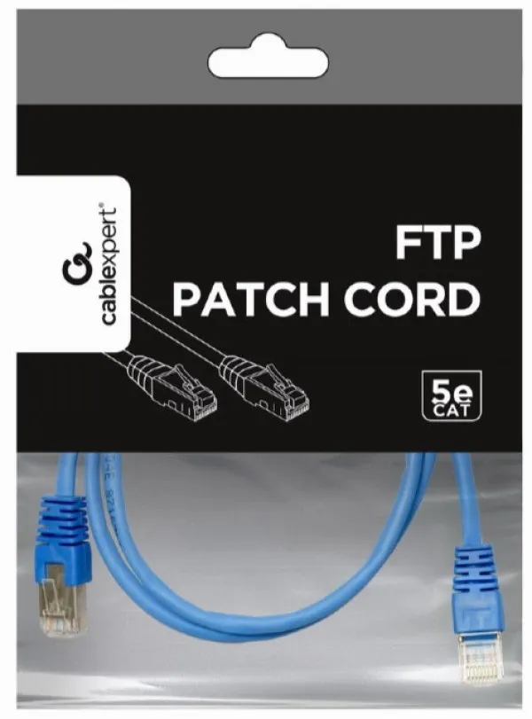 Gembird PP22-1M/B Mrežni kabl FTP Cat5e 1m, Plavi