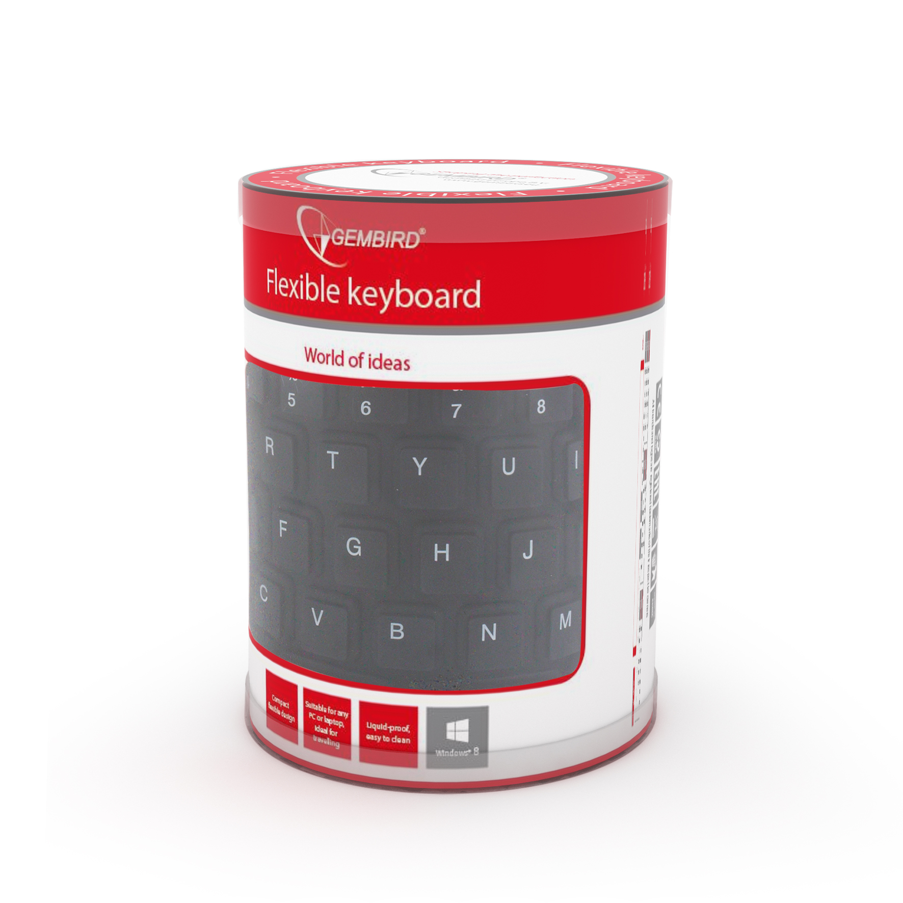 Gembird tastatura USB + PS/2 QWERTY, Crno