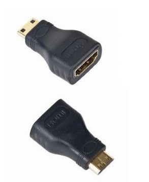 Gembird menjač pola kabla mini-HDMI, Crno