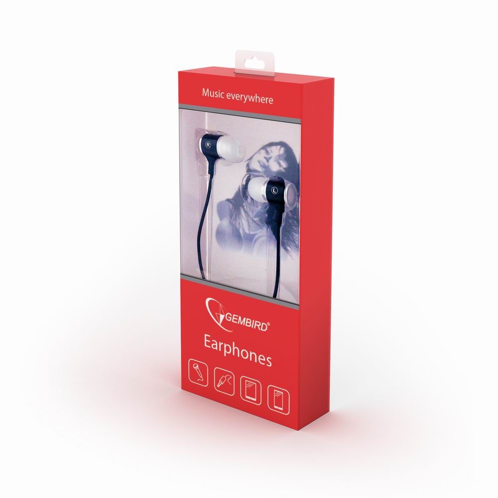 Gembird Bubice slušalice sa mikrofonom, Crno Belo
