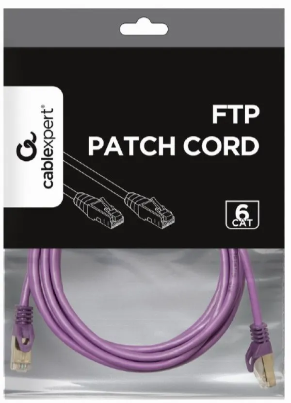 Gembird PP6-3M/V Mrežni kabl CAT6 FTP 3m, Ljubičasti