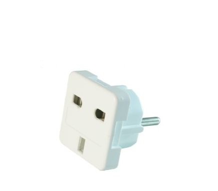 Gembird adapter za utikače Tip G (Ujedinjeno Kraljevstvo) Tipa F, Belo