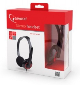 Gembird MHS-002 slušalice (Crna-Crvena)