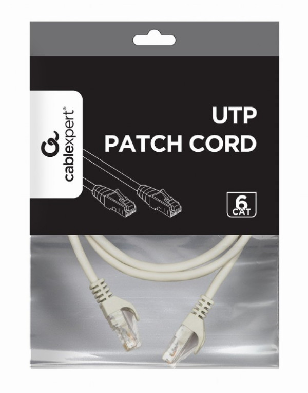 Cablexpert PP6U-2M Mrežni patch kabl LAN UTP Cat6 2m, Bež