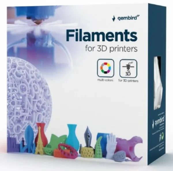 Gembird 3DP-ABS1.75-01-S Filament za 3D štampač ABS 1.75mm 1 kg, Srebrni