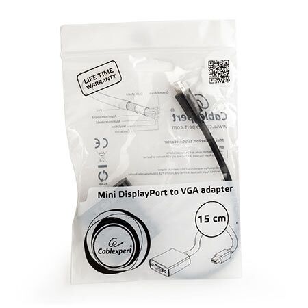 Gembird A-mDPM-VGAF-02 Kabl Mini DisplaiPort na VGA, Crni